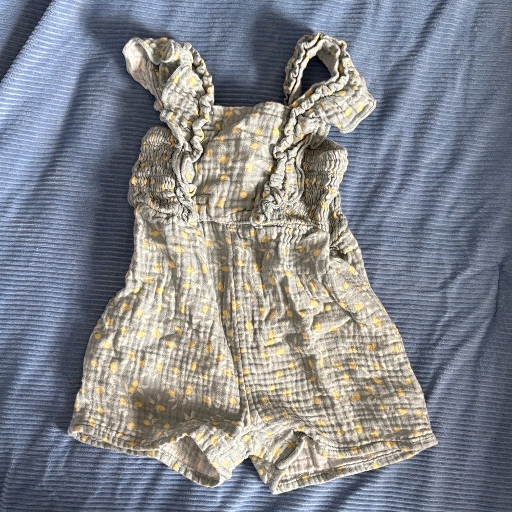 Lemon Print Romper